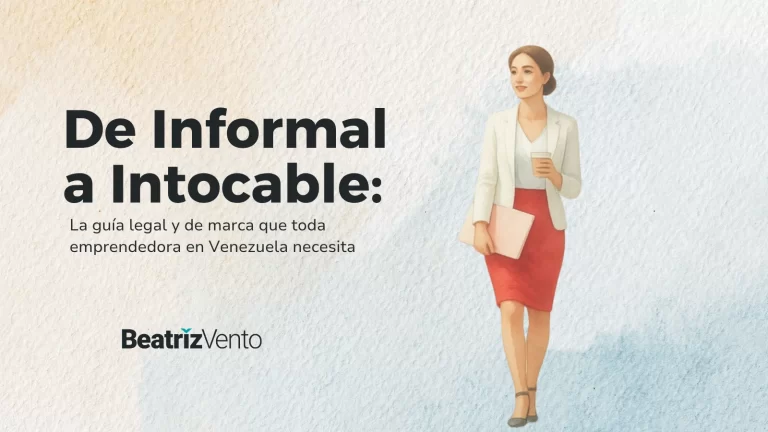 Emprendedora venezolana revisando los pasos para formalizar su negocio y proteger su marca