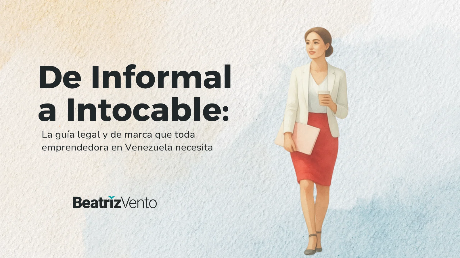 Emprendedora venezolana revisando los pasos para formalizar su negocio y proteger su marca
